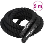 Battle rope vidaxl - Svart 6,8 kg polyester 9 m fiber 100 , pe polyeten