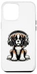 Coque pour iPhone 12 Pro Max Boxer Dog Casque audio pour chien Boxers