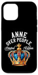 Coque pour iPhone 12/12 Pro Anne Over People Couronne d'anniversaire avec nom d'Anne