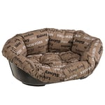 Ferplast Plastic Dog and Cat Bed with Padded Dog and Cat Cushion SOFA' Dog Bed with Padded Cushion, Washable, 64 x 48 x 25 cm