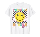 Twelve Is A Vibe Groovy 12 Year Old 12th Birthday T-Shirt