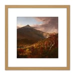 Cole Schroon Mountain Essex New York After Storm 8X8 Inch Square Wooden Framed Wall Art Print Picture with Mount