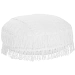 Beliani - Coussin d'Assise de Sol Rond Moelleux en Coton 50 cm Blanc Oulad