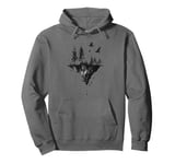 Surreal Floating Island Hoodie Dark Forest Raven Art Pullover Hoodie