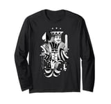 Jack Joker Playing Cards Blackwork Long Sleeve T-Shirt