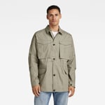 G Star Raw Mens G-Star RAW Field Jacket - Green Cotton - Size Large