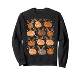 Cute Guinea Pig Christmas Santa Claus, Guinea Pigs Xmas Sweatshirt