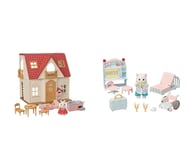 Sylvanian Families - New Red Roof Cosy Cottage Starter Home & Village Doctor Starter Set