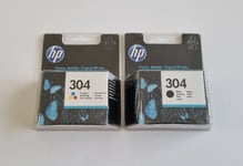 NEW Genuine HP 304 Multipack Ink Cartridges Black Tri-Colour N9K05AE N9K06AE