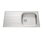 Evier inox 1 bac ROCK 100 x 50 cm inox lisse