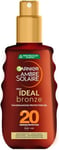 Huile Bronzage Protective Hydratante Garnier Ambre Solaire Idéal Bronze 20 X3