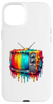 iPhone 15 Plus Dripping Paint Vintage Television TV Retro 70s 80s Case