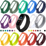 OOHGUT for Xiaomi Mi Band 5 Strap, 15PCS Soft Silicone Miband5 Straps Bracelet Wrist Strap Wristband WatchBand Replacement Accessories for Men and Women