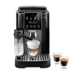 De'Longhi Magnifica Start ECAM220.60.B, Machine à Café Grain Automatique avec LatteCrema, Cafetière Espresso avec 4 Recettes d'un Seul Toucher, Panneau de Contrôle Tactile Doux, 1450W, Noir