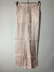 River Island Soft Wide Leg High Waist Trouser Spot Satin Touch Nude UK Size 14