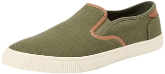 TOMS Homme Baja Basket, Toile Heritage Dark Sage avec Bordure en Nubuck synthétique, 40.5 EU