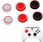 Capuchons De Poignée De Pouce Pour Ps4 Ps5 Xbox Controller,6pcs Silicone Thumb Stick Grip Cover Dots Studded Design Joystick Controller Thumb Grip Cap,Red