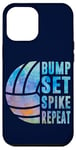 Coque pour iPhone 12 Pro Max Bump Set Spike Repeat Aquarelle Volleyball Femmes Adolescentes Filles