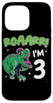 iPhone 14 Pro Max 3. Birthday Roaarr I'm 3 Years Dinosaur Birthday Case