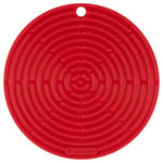 Le Creuset Cool Tool, Pot holder/trivet, Silicone, Round, 20 cm, Cerise, 93000230060200