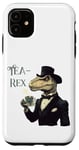 Coque pour iPhone 11 Tea-Rex Meme Funny T Rex avec tasse