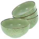 CreaTable, 21677, Serie Nature Collection Green, 4-teiliges Geschirrset für 4 Personen, Buddha Bowl aus Steinzeug, spülmaschinen- und mikrowellengeeignet, Qualitätsproduktion