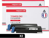 TONER 45807106 45807106 Noir x 2 Compatible pour OKI-NOPAN-INK OKI B 412 DN OKI B 432 DN OKI B 512 DN OKI MB 472 dnw OKI MB 492 dn OKI MB 562 dnw