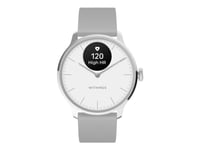 Withings ScanWatch Light - 37 mm - rostfritt stål - smart klocka med band - fluoroelastomer - handledsstorlek: 146-211 mm - monokrom - Bluetooth LE -