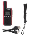 Mini talkie-walkie portable portable UHF, radio bidirectionnelle (rouge)