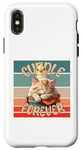 Coque pour iPhone X/XS Câlin Chat Oiseau Amitié Forever Love Chaleur Sleepy