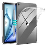 ESR Coque pour iPad Air 11 Pouces M2 (2024), iPad Air 6/5/4(2022/2020), Fine et Légère, Résistante au Jaunissement, Dos Transparent, Support Pencil Pro/USB-C, série Zero, Transparent