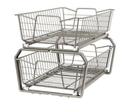 ClosetMaid 28 cm. Organiseur de placard extractible, 2 niveaux, robuste, étagères coulissantes pour garde-manger, cuisine, salle de bain, nickel