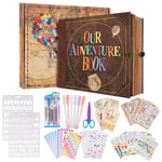 Our Adventure Book Album Photo, Style RéTro, Gaufré, Couverture De Journal De Voyage, Carnet De Scrapbooking, Livre De Souvenirs Pour Couple, Livre De Souvenirs Pour Anniversaire, Mariage, NoëL