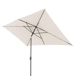 Doppler Parasol Jack 300x200cm en Naturel - Parasol rectangulaire pour Balcon & terrasse - Parasol Pliable - Grand Parasol de Balcon - Parasol à manivelle - Parasol de Jardin basculant