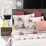 Italian Bed Linen Fantasy Parure de lit complète, Microfibre, Starfish, 1 Place et demie