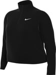 NIKE FB4318-010 W NK SWIFT ELMNT DF UV HZTOP Sweatshirt Women's BLACK/REFLECTIVE SILV Size 2X