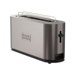 BLACK+DECKER Brødrister Toaster Langt Fack 1000W Inox