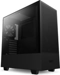 H5 Flow Noir-Cc-H51Fb-01-Boîtier Pc Gaming Moyen-Tour Atx Compact-Panneau Avant Perforé Pour Une Circulation D'Air Maximale-Panneau Latéral En Verre Trempé