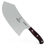 Giesser depuis 1776 - fabriqué en Allemagne - Couteau de chef chinois 22 cm Rocking Chefs, PremiumCut Butcher No 1, hachoir, Micarta, rouge, riveté, inoxydable, couteau à griller allemand tranchant