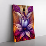 A Super Flower Canvas Print for Living Room Bedroom Home Office Décor, Wall Art Picture Ready to Hang, 76x50 cm (30x20 Inch) CAN3020-V1022-CK-162