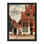 Artery8 Vermeer View Of Houses In Delft The Little Street Artwork Framed Wall Art Print 18X24 Inch