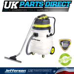 Jefferson 2000W 90 Litre Wet & Dry Vacuum Cleaner 230V