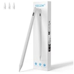 KECOW Stylet pour iPad 2018-2024, iPad Pencil avec Adsorption Magnétique & Rejet de Palme, Apple Pencil pour iPad Air M2/3/4/5, iPad Pro M4, iPad Pro 11" 4/3/2/1, iPad Pro 12,9" 3/4/5/6, iPad Mini 5/6