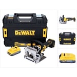 Dewalt - dcw 682 nt Fraiseuse à lamelles sans fil 18 v 102 x 20 mm Brushless + 1x batterie Powerstack 1,7 Ah + tstak - sans chargeur