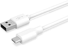 Câble USB type C compatible avec Microsoft Surface Earbuds,câble de charge et câble de données de type C Blanc 1,5 m