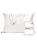 Kitsch 100% Satin Pillowcase with Zipper, Softer Than Silk Pillowcase for Hair & Skin, Cooling Pillow case, Satin Pillow Case Cover (Standard/Queen (1 Pack), Ivory)