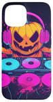 iPhone 15 Pumpkin DJ Headphones Costume Fun for Halloween Case