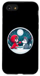 Coque pour iPhone SE (2020) / 7 / 8 Petit chaperon rouge loup cœur conte de fées enfants mignon