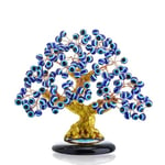 YU FENG Dessous de Verre Bleu Turc Nazar de 17,3 cm, Motif Mauvais œil pour la Protection, la Chance, la prospérité, Cadeau pour la Maison, la Table, Le Bureau