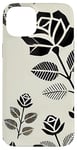 Coque pour iPhone 15 Plus Motif floral rose, style géométrique minimaliste